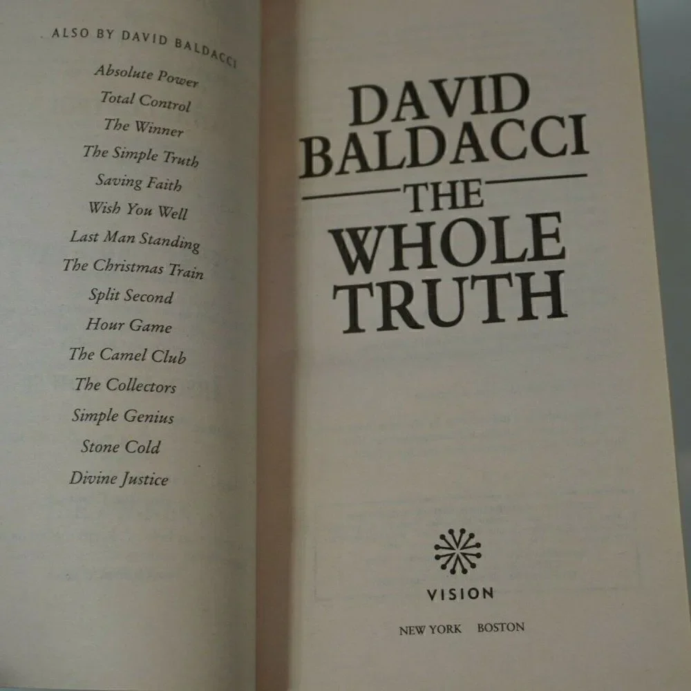 The Whole Truth by David Baldacci 2008 Vision Paperback